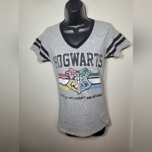 Harry Potter Hogwarts Crest Short Sleeve Shirt sz M